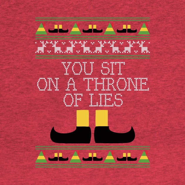 Throne Of Lies Elf Quote Christmas Knit by Rebus28